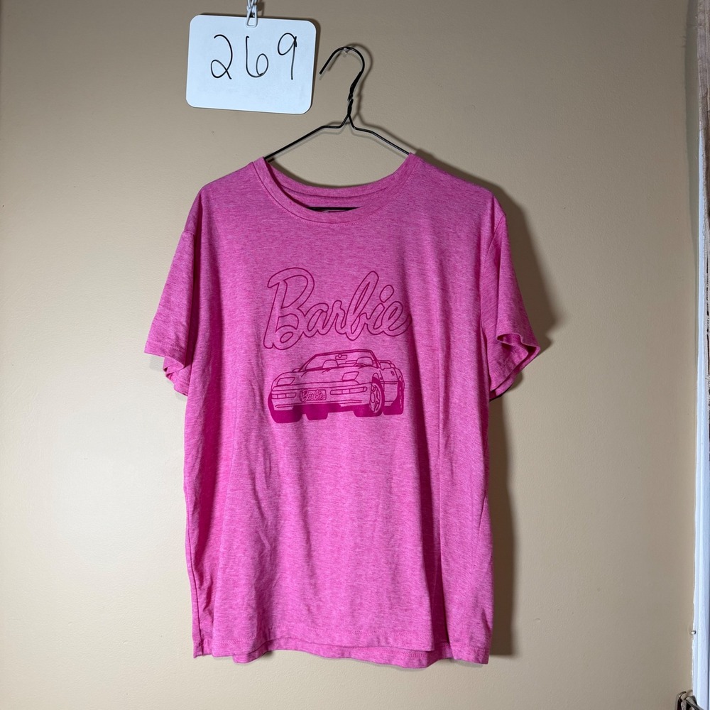 Barbie Isaac Morris Pink Graphic T-Shirt Corvette Car XL 1BL067AWNSC